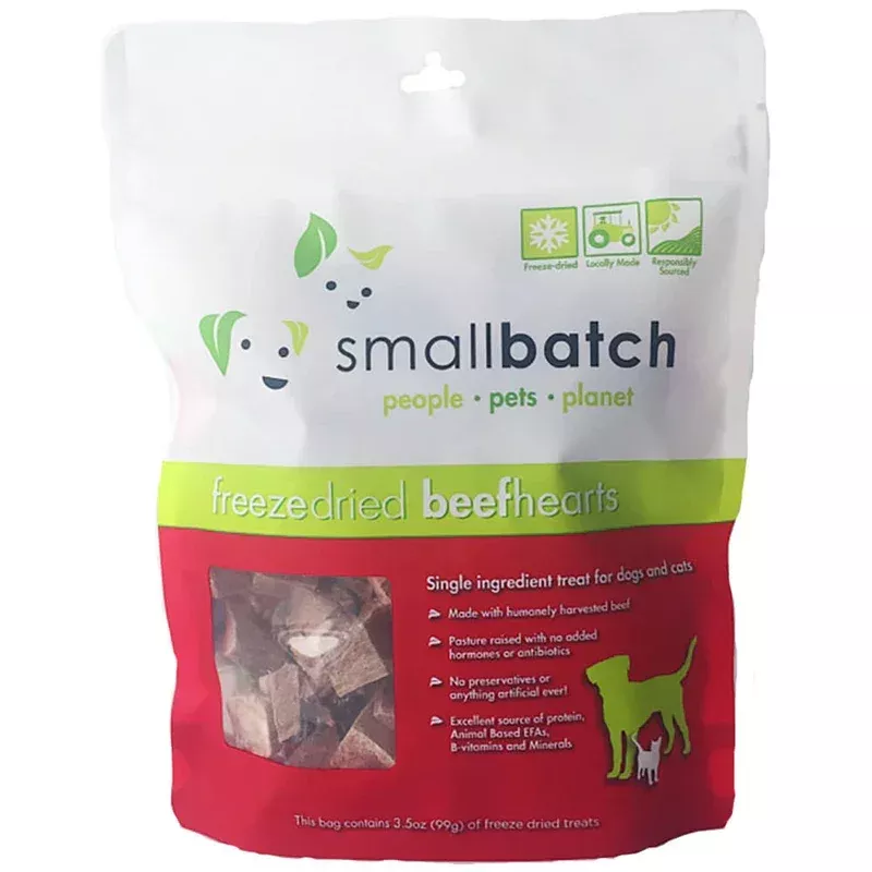 Small Batch Freeze Dried Beef Hearts 3.5 oz.