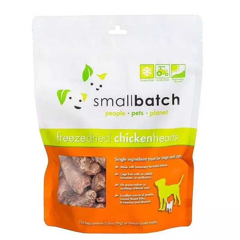 Small Batch Freeze Dried Chicken Hearts 3.5 oz.