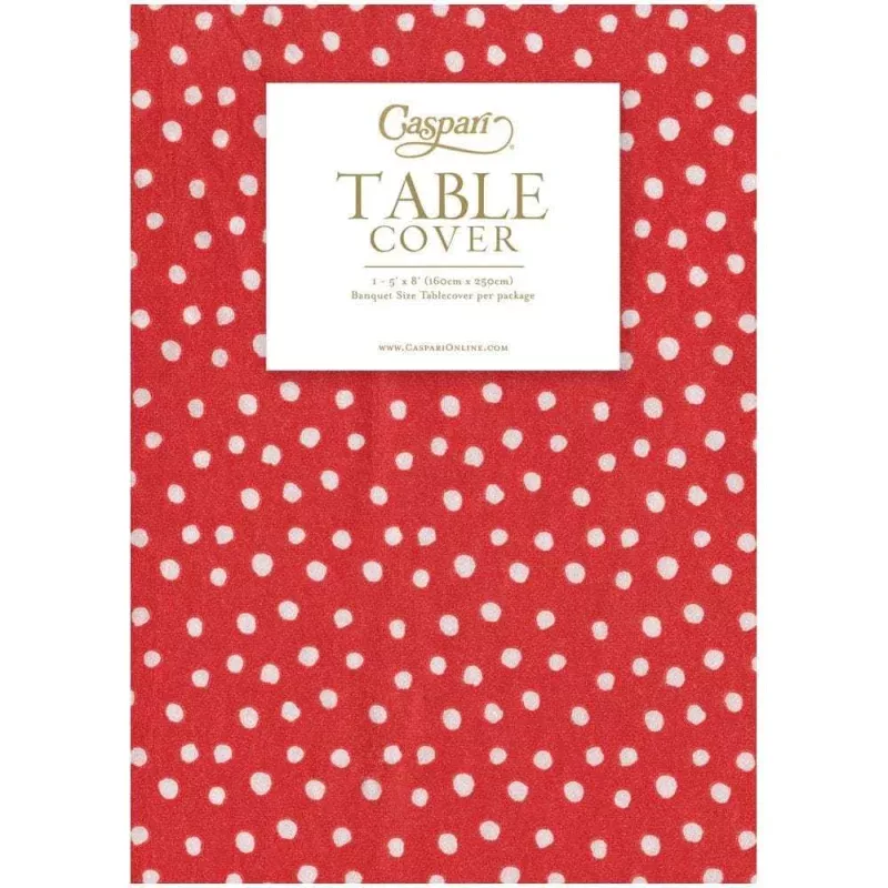 Small Dots Red Paper Linen Table Covers
