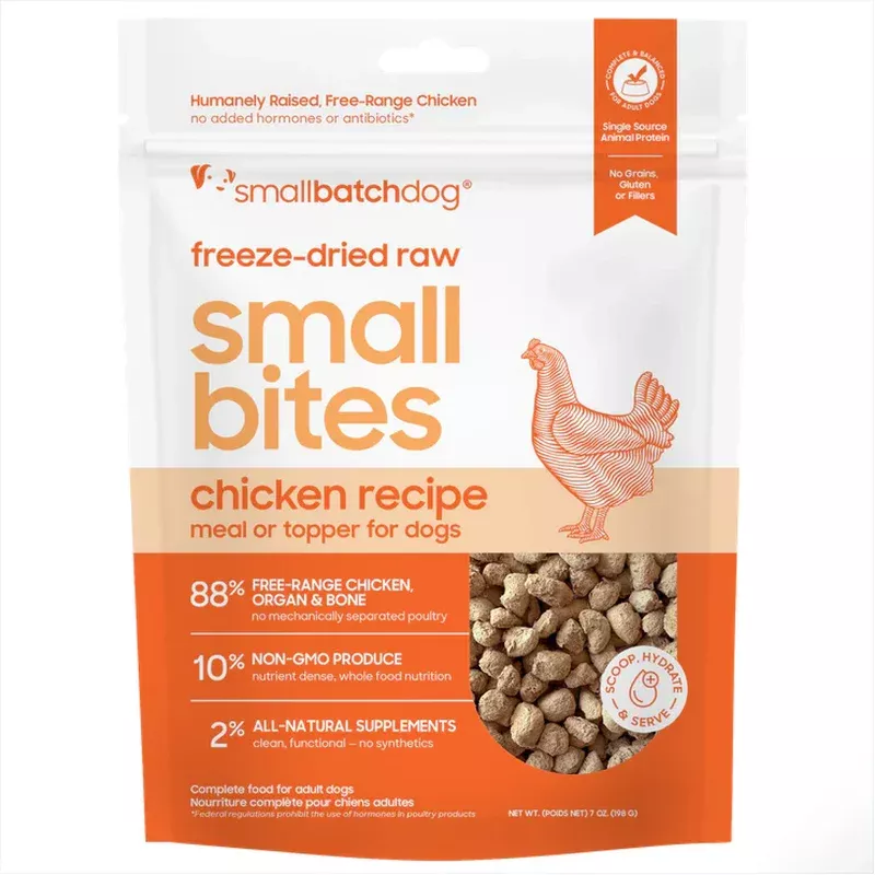 Smallbatch Chicken Small Bites, Freeze-Dried Raw Dog Food