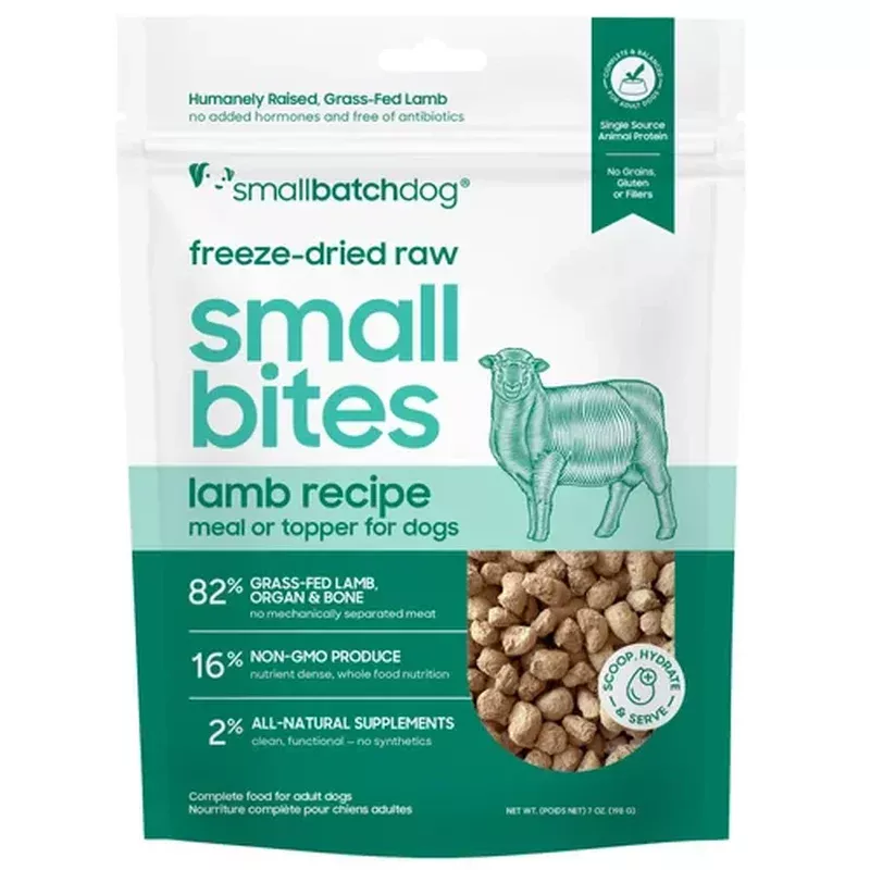 Smallbatch Lamb Small Bites, Freeze-Dried Raw Dog Food