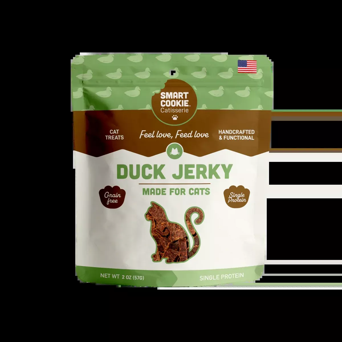Smart Cookie Duck Jerky Cat Treats - 2oz Pouch