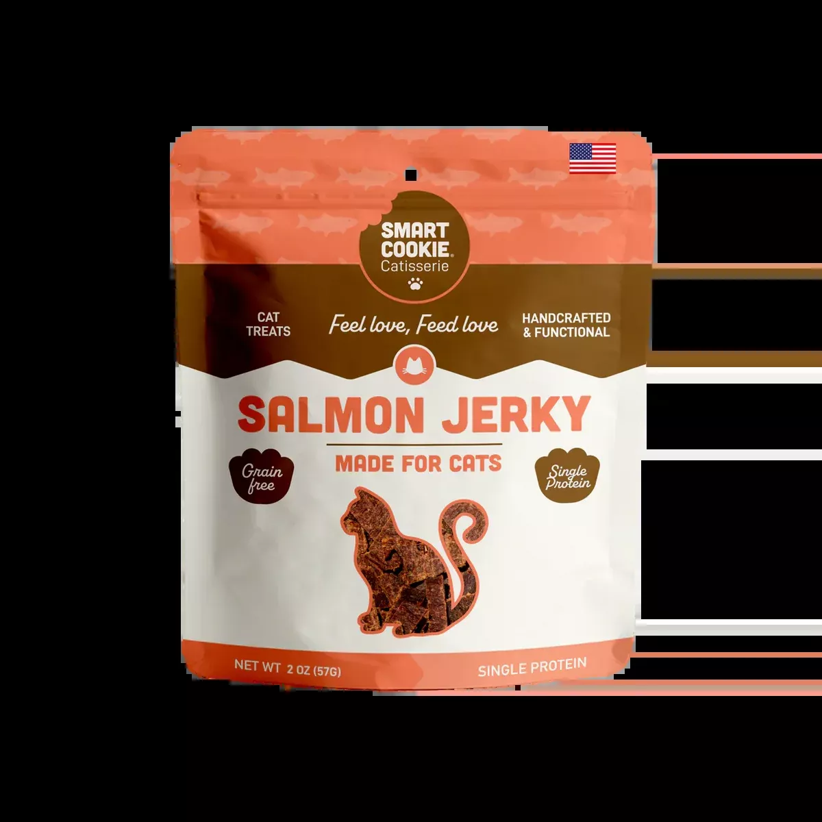 Smart Cookie Salmon Jerky Cat Treats - 2oz Pouch