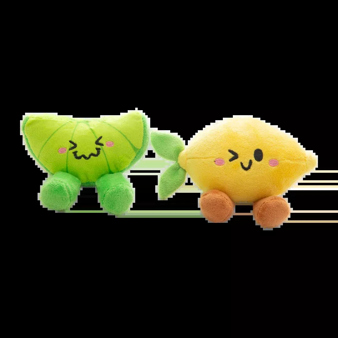 Snugarooz Lemon & Lime Plush Dog Toy – 2 Pack