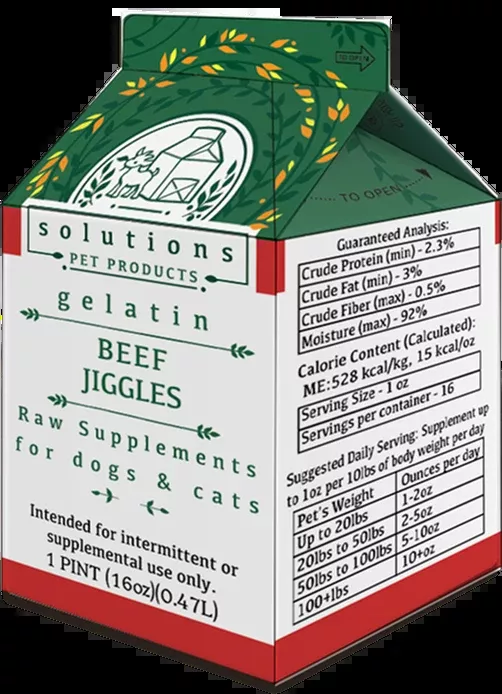 Solutions Pet Products Beef Jiggles for Dogs & Cats