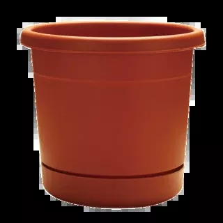 Southern Patio Dynamic Design 12″ Rolled Rim Planter, Terracotta