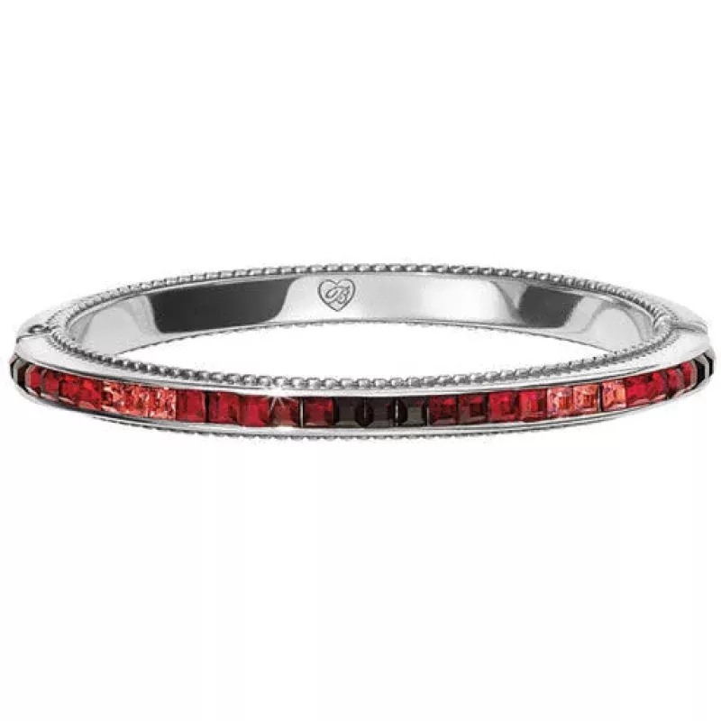 Spectrum Hinged Bangle – Red