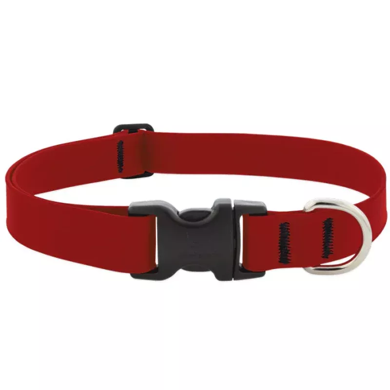 Splash Waterproof Dog Collar 9″-14″, 3/4″ Wide – Brick Red