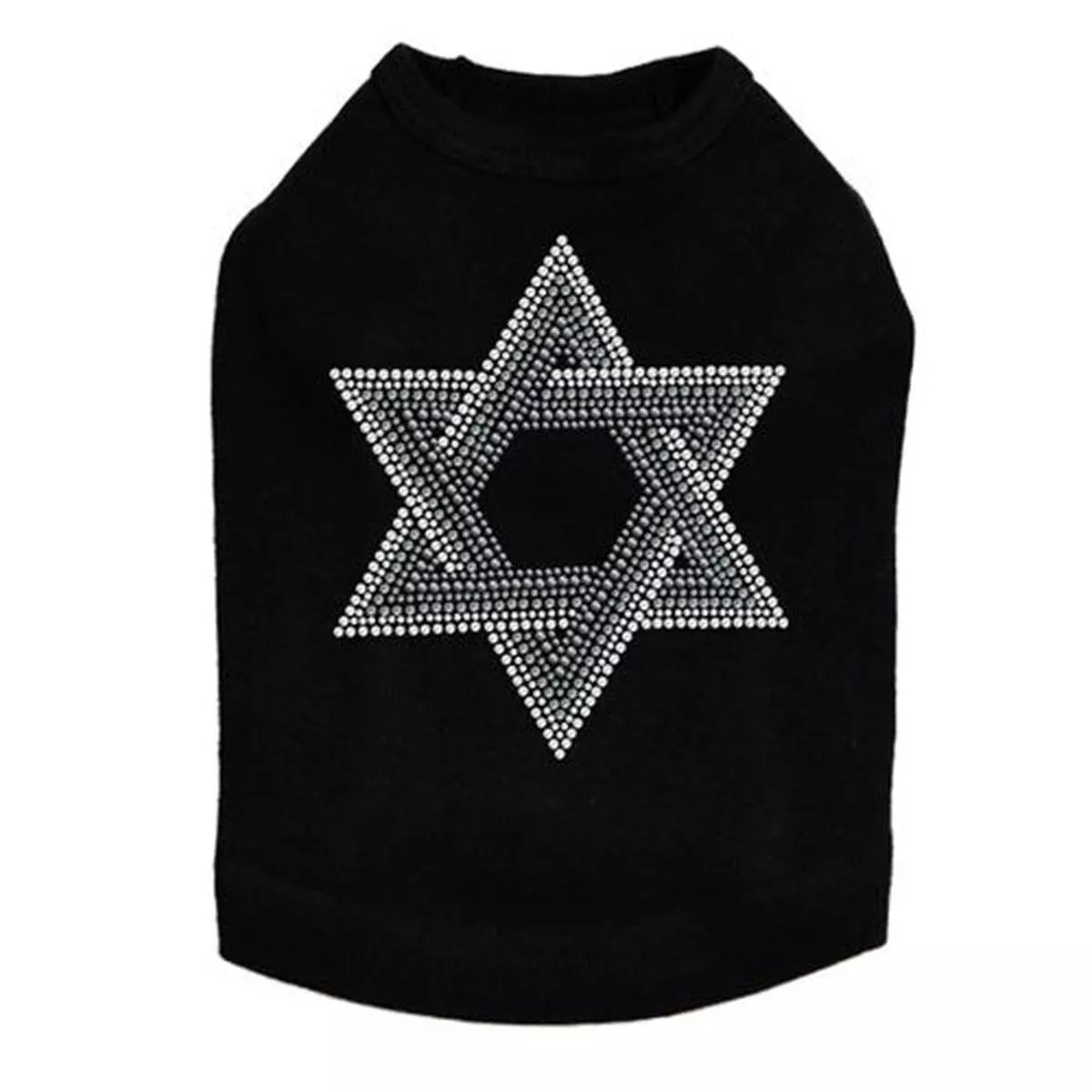 Star of David Gray and Clear Rhinestones Tank Top – Many Colors