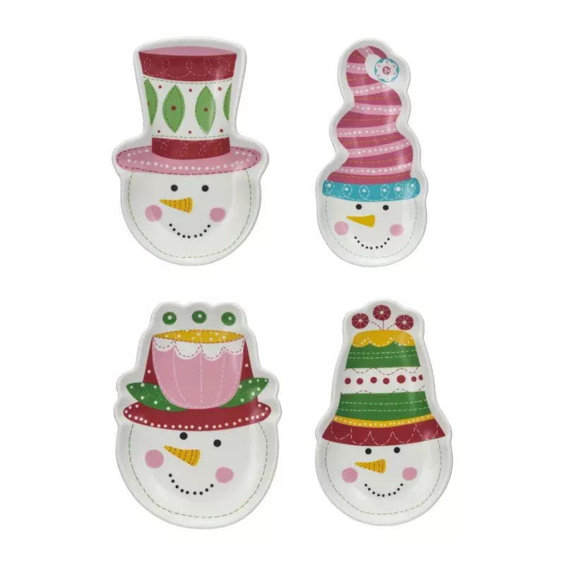 Stoneware Snowman With Hat Dish – Sold Invidually