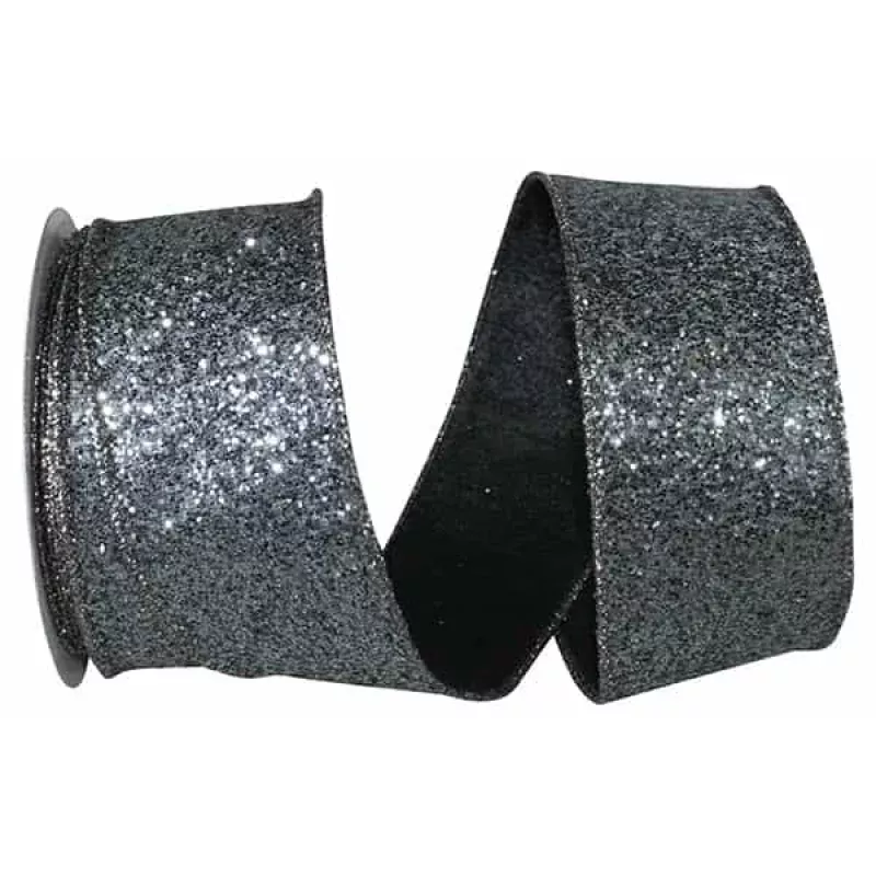 SUMPTIOUS SEQUIN GLITTER WIRED EDGE RIBBON 2.5X10YDS