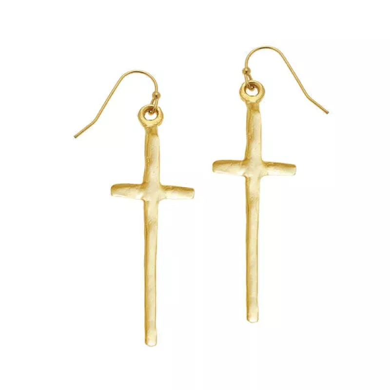 Tall Cross Earrings