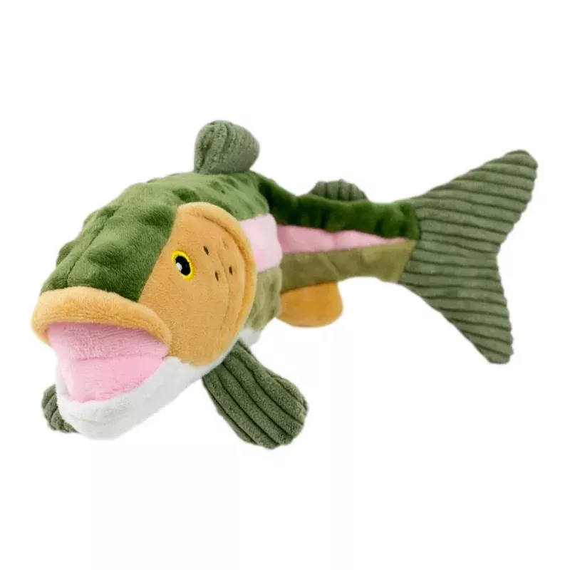 Tall Tail Plush Rainbow Trout Twitchy Tail Toy 14″