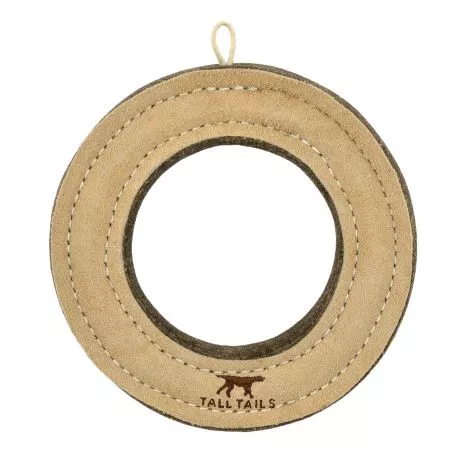 Tall Tails Natural Leather Ring Toy