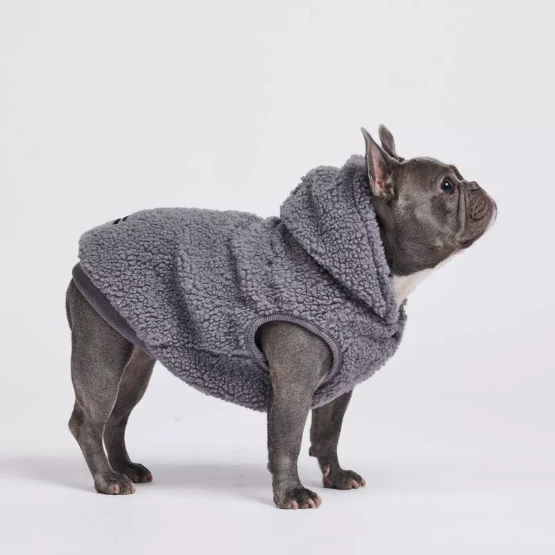 Teddy Sherpa Dog Jacket – Grey