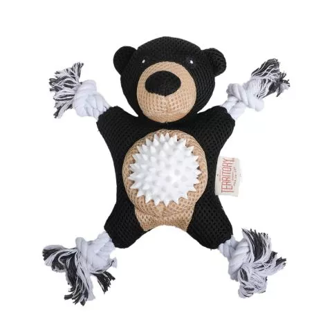 Territory 2-In-1 Dog Toy - Black Bear - 9"