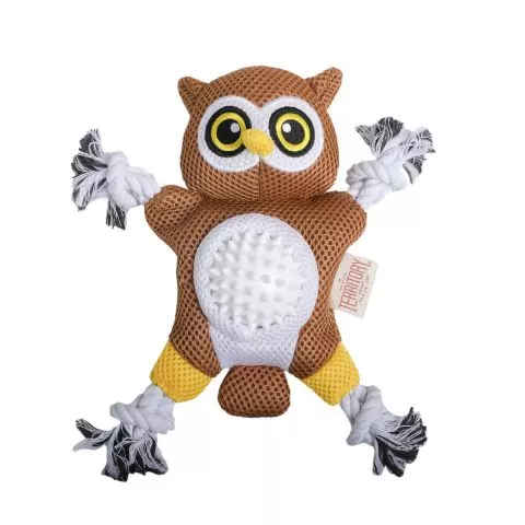 Territory 2-In-1 Dog Toy - Owl - 10"
