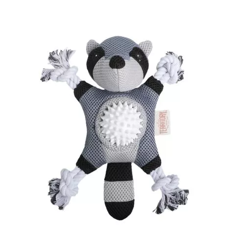 Territory 2-In-1 Dog Toy – Racoon – 10″
