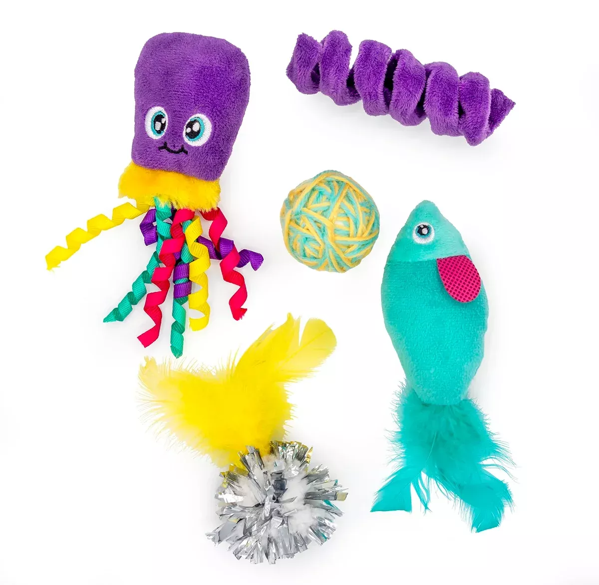 ThoozyPet Sea Life Cat Toy – 5 Pack