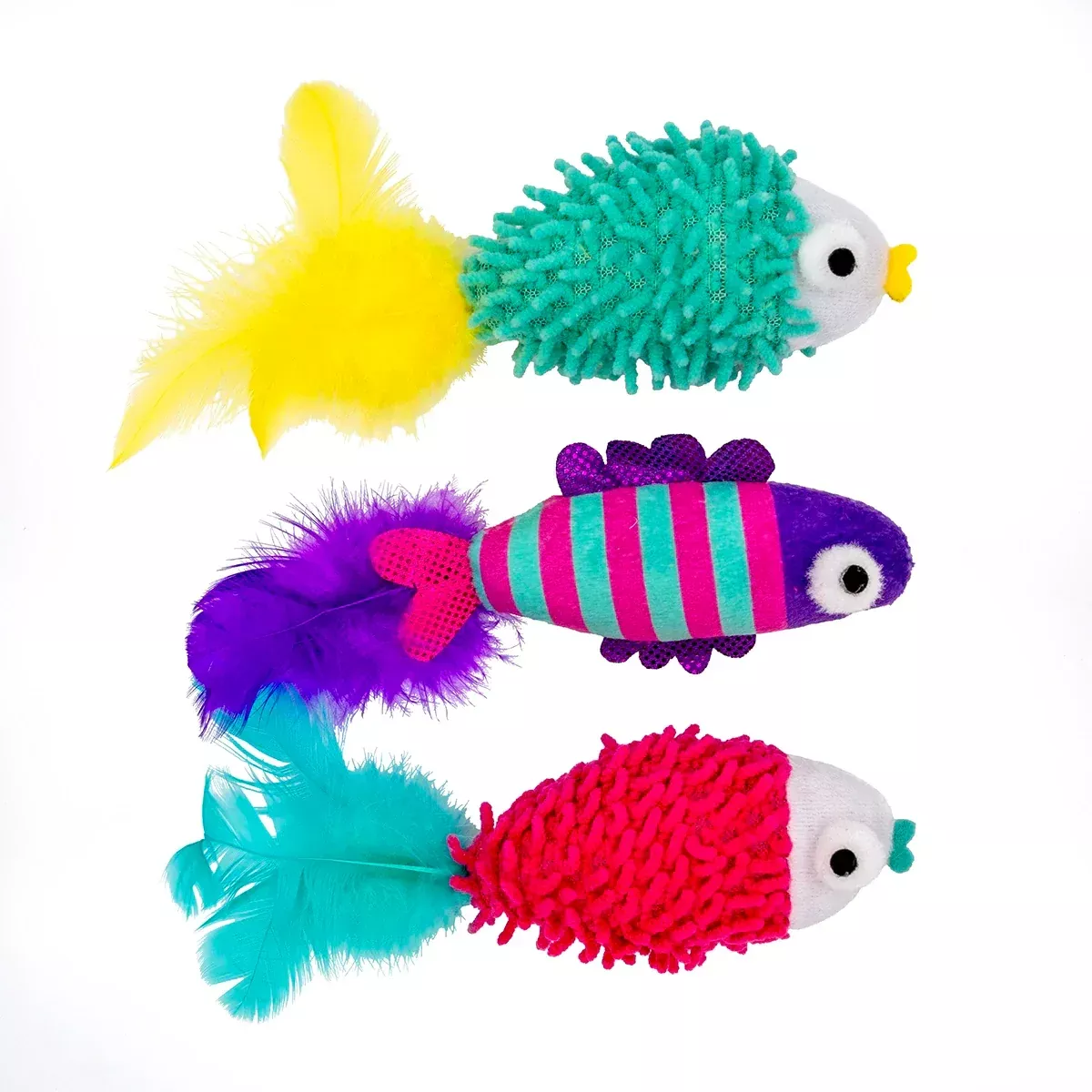 ThoozyPet Sea Life Fish Cat Toy – 3 Pack