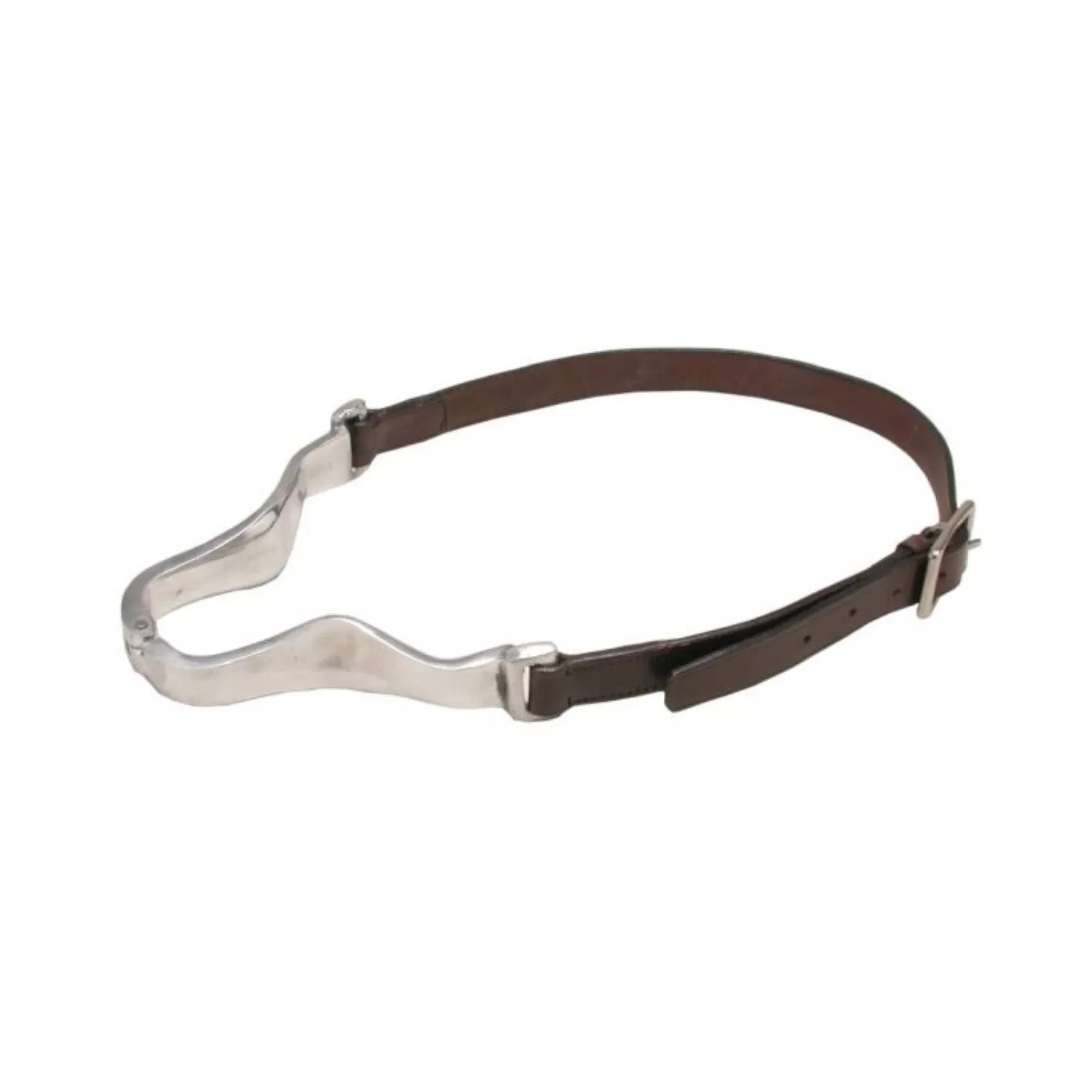 Tough1 Leather Cribbing Collar with Aluminum Hinge