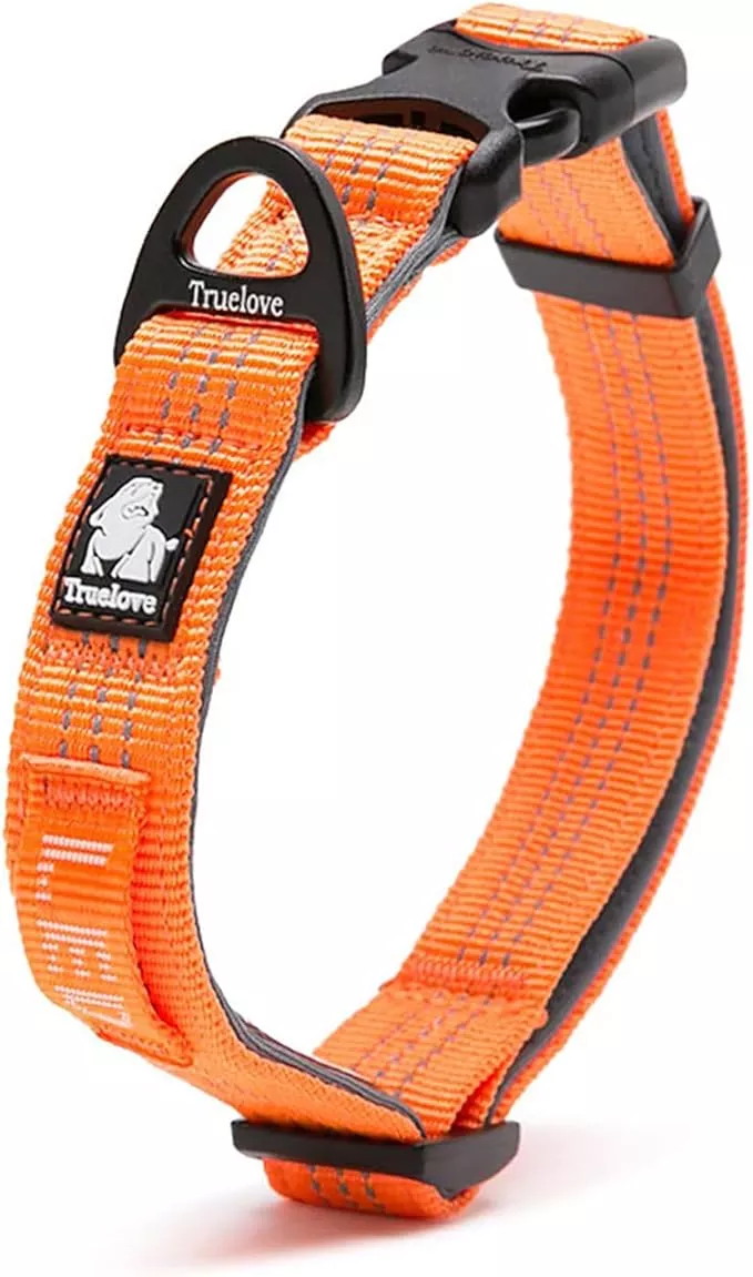 Truelove Dog Collars Set Reflective Collar for Small Medium Large Dogs Puppy Adjustable Padded Soft Nylon Comfy Neck TLC5271