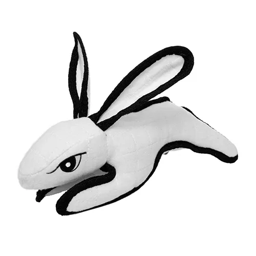 Tuffy’s Barnyard Rabbit Dog Toy – White
