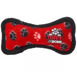 Tuffy’s Jr Bone Dog Toy – Red Paws