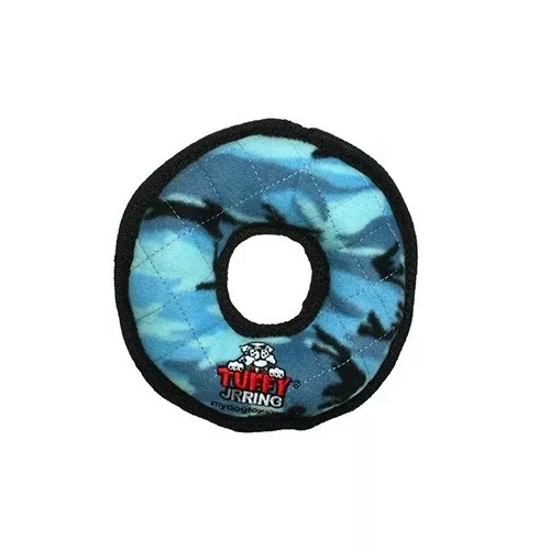 Tuffy’s Junior Ring Bone Dog Toy, blue camo