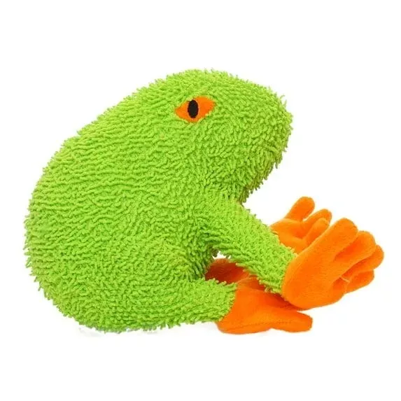 Tuffy’s Mighty Microfiber Frog Squeaker Dog Toy