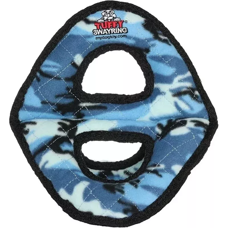 Tuffy’s Ultimate 3-Way Ring Dog Toy – Blue Camo