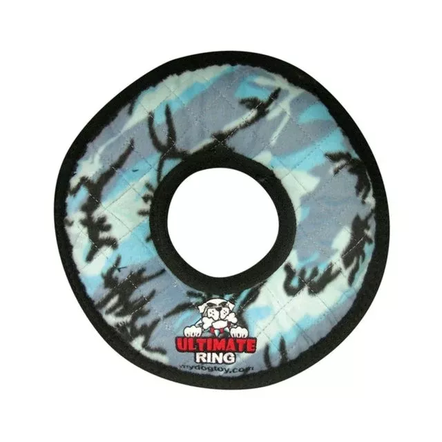 Tuffy’s Ultimate Ring Dog Toy, blue camo