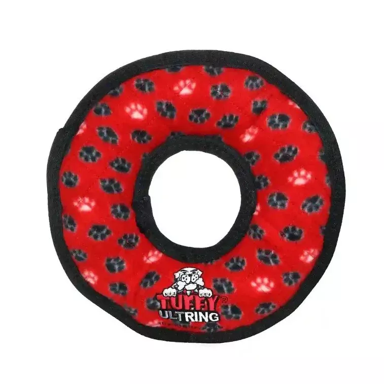 Tuffy’s Ultimate Ring Red Paw Dog Toy