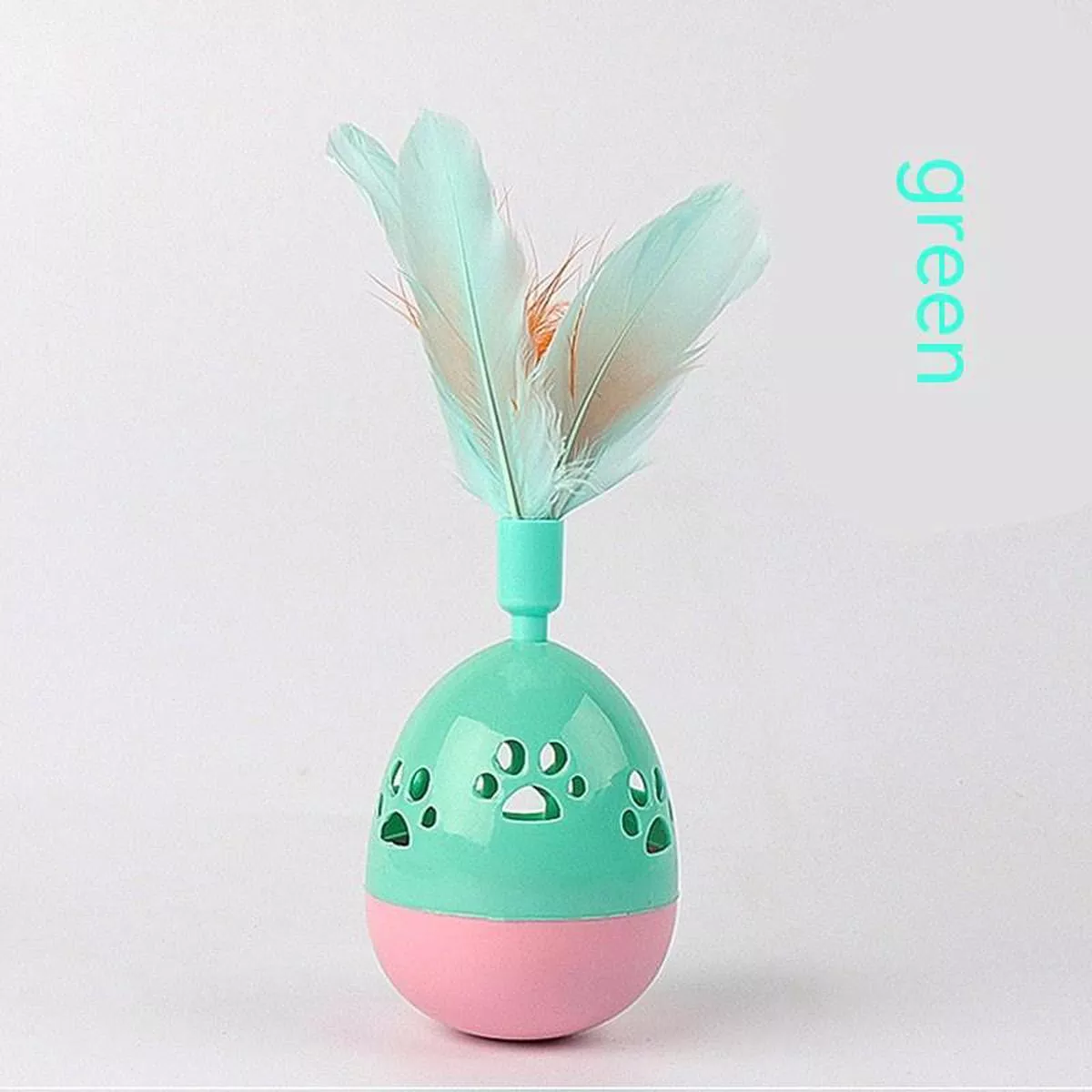Tumbler Bell Cat Interactive Toys – Green