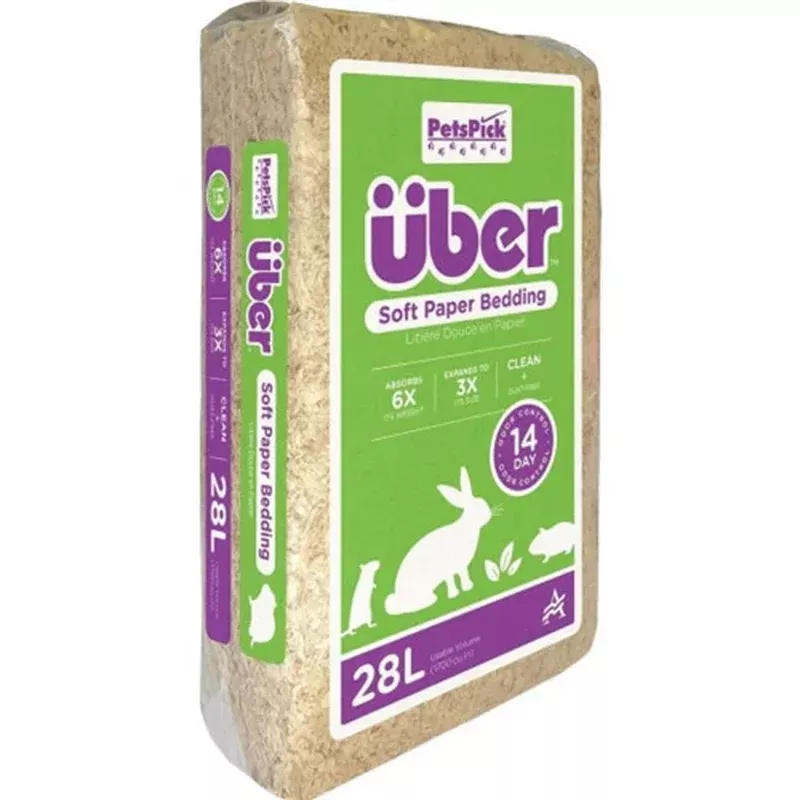 Uber, Uber Soft Paper Pet Bedding, 28 L,Natural