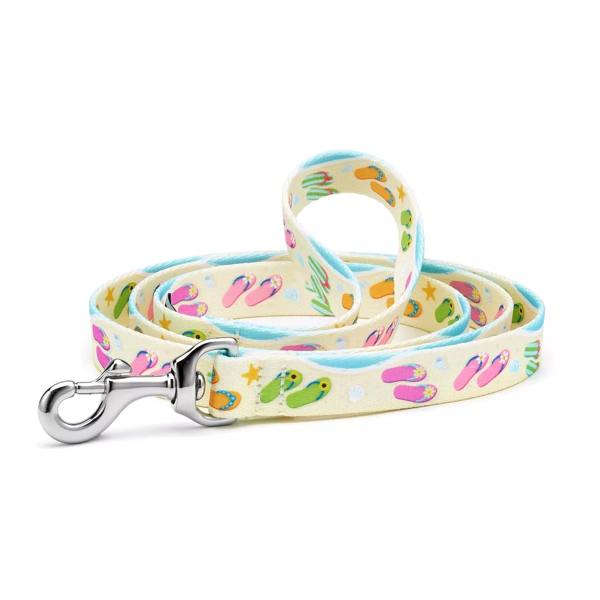 Up Country Flip Flops Printed Cast Brass Dog Leash