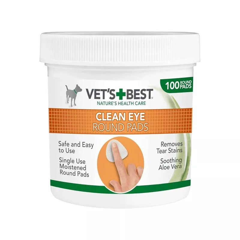 Vet’s Best Clean eye Round pads, 100pc