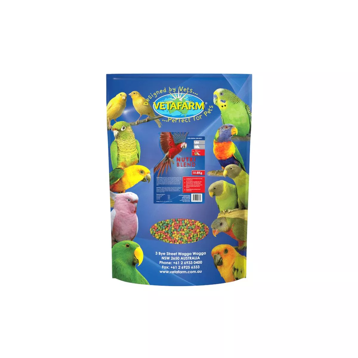 VETAFARM NUTRIBLEND PELLETS LARGE 8KG