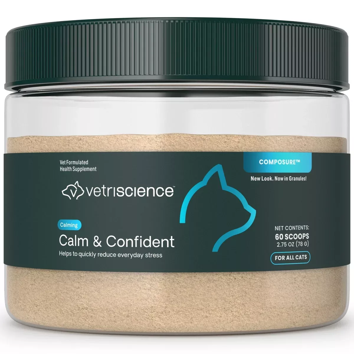 Vetriscience Calm & Confident Powder for Cats – 2.75oz Jar