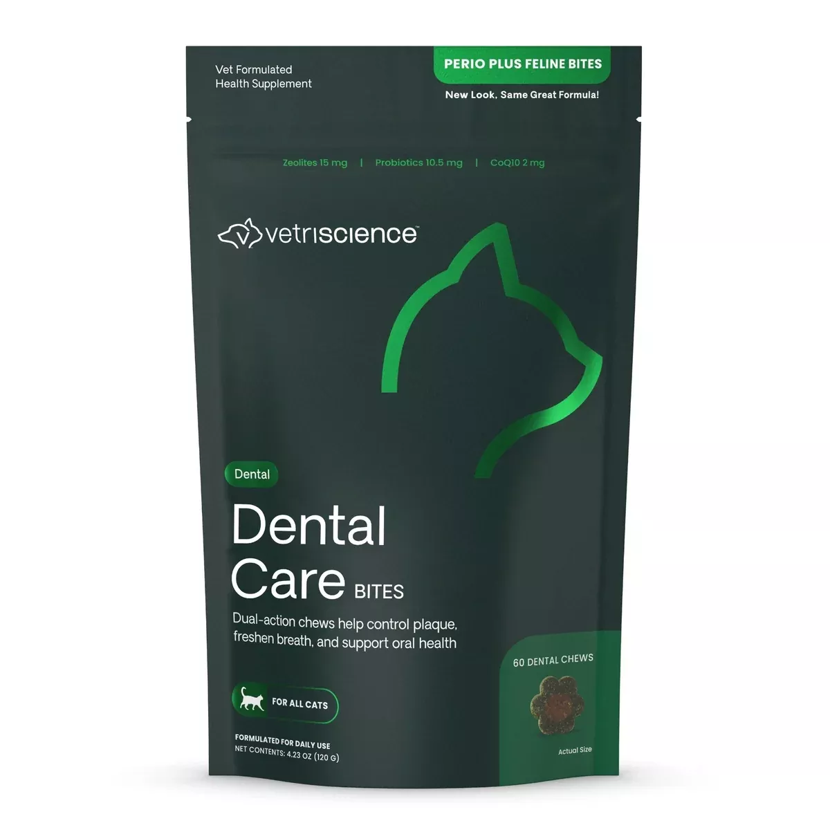 Vetriscience Dental Support Cat Chews – Chicken – 60 Count