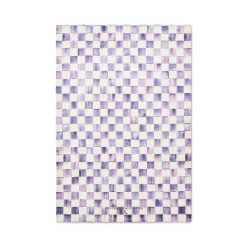 Violet Check Printed Dish Towel