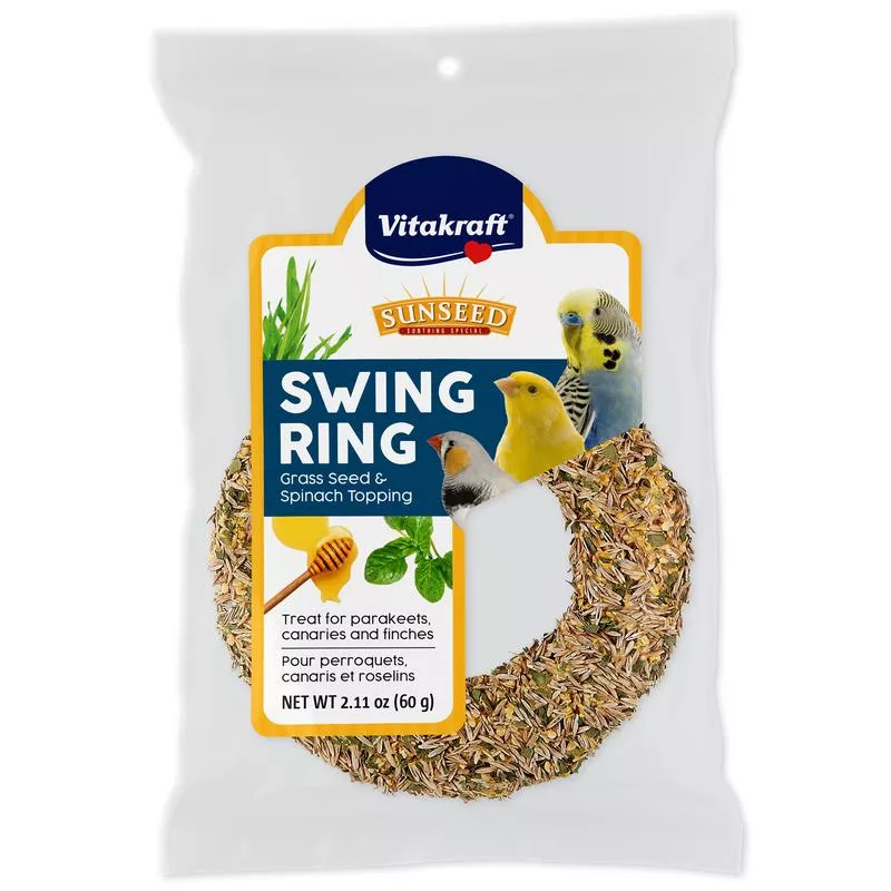 Vitakraft Swing Ring Grass Seed & Spinach Bird Treat 2.11 oz