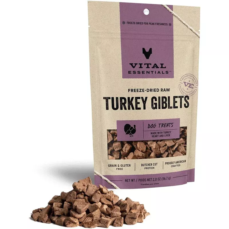 Vital Essentials Freeze Dried Turkey Giblets 2 oz.