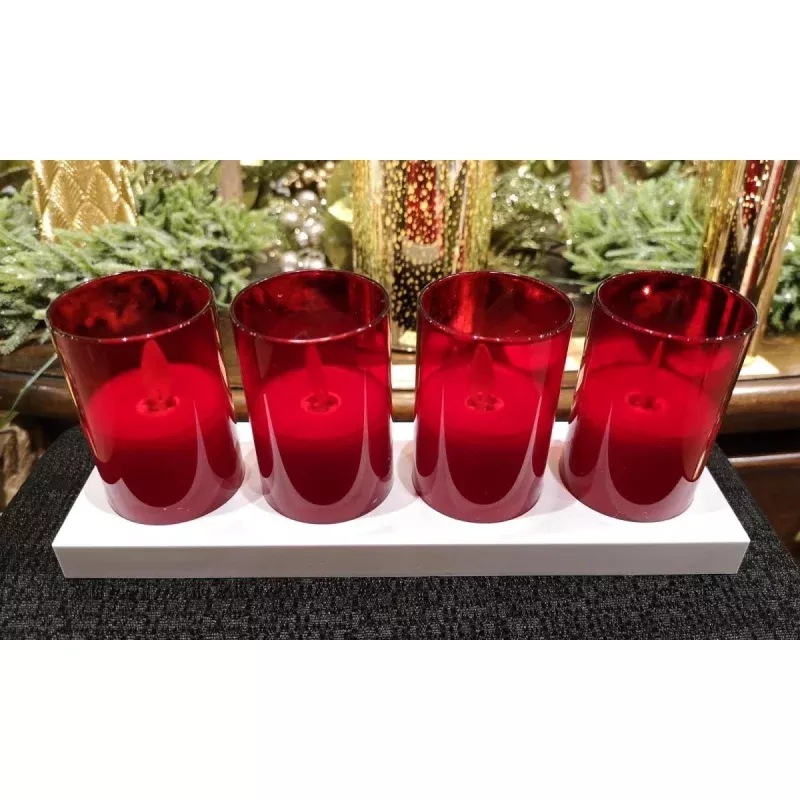Votive With Charger No Timer – Sold as Set