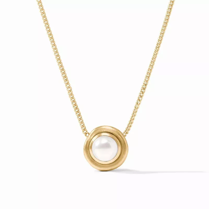 Wave Stone Delicate Necklace – Pearl