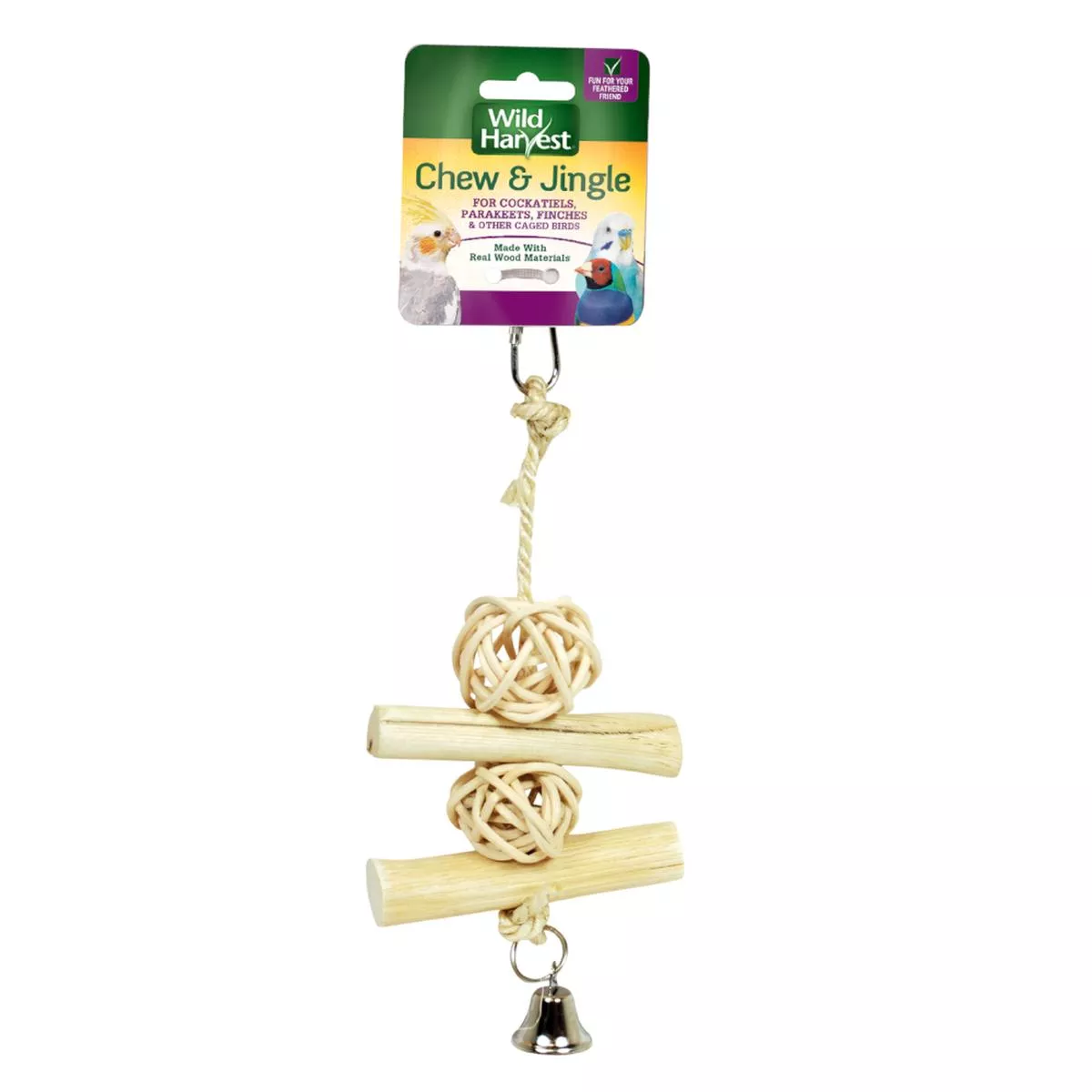 Wild Harvest Chew & Jingle Bird Toy