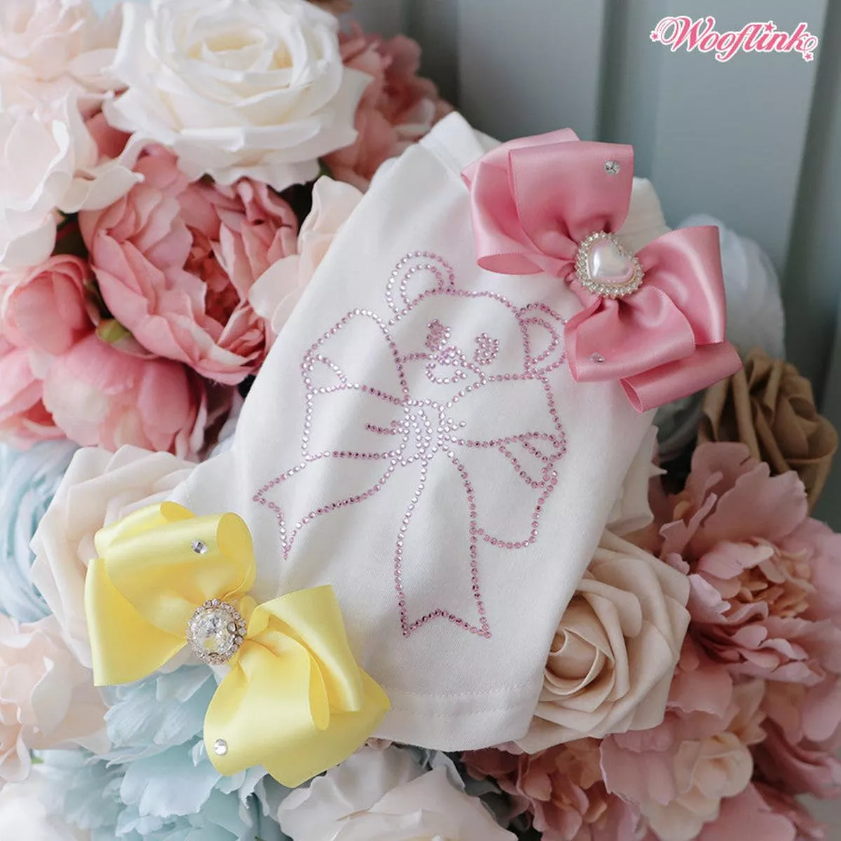Wooflink Baby Bling BB Top in White