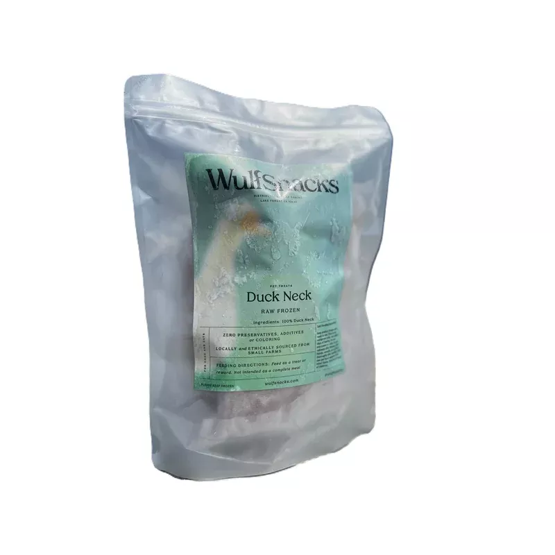 WulfSnacks Frozen Duck Necks, Dog Chew, 5-Count