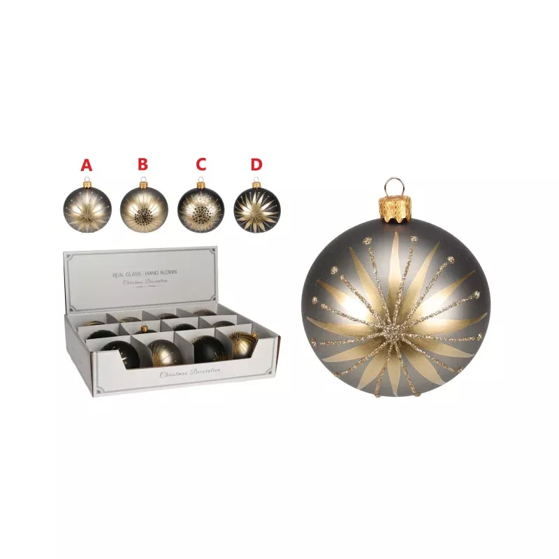 Xmas Ball 80MM Glitter Star|A&C&B&D