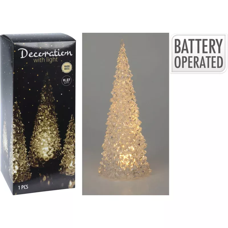Xmas Tree Acrylic With Warm White Light